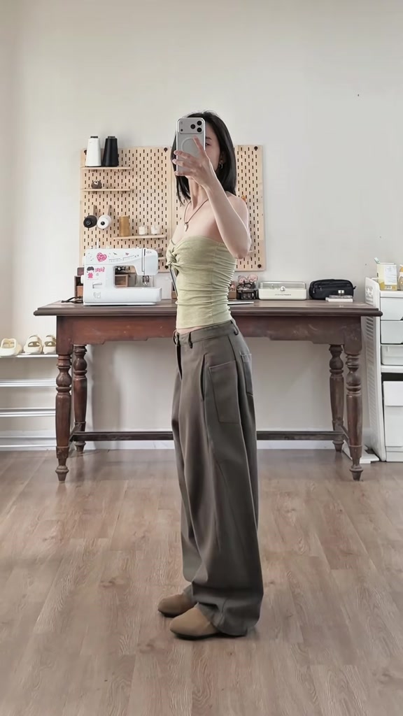 Áo Quây Nữ Xoắn Trước Ngực Màu Pastel Chất Tăm Cotton Dệt Sợi Muối Tiêu Ôm Body Co Giãn Thoáng Mát Nhẹ Tênh – A049 | BigBuy360 - bigbuy360.vn