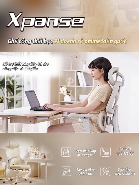 Ghế công thái học Xpanse F7 Tựa lưng bionic đẩy trước động thái ôm sát hai cánh lưng, ghế văn phòng ghế làm việc | BigBuy360 - bigbuy360.vn