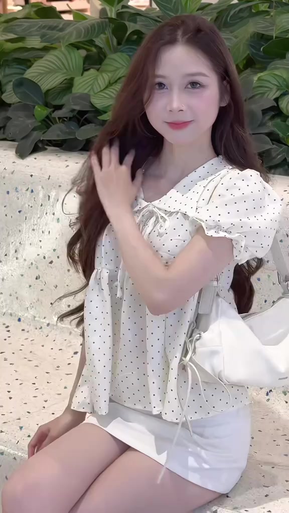 Áo sơ mi babydoll chấm bi cổ bẻ phối nơ mặc đi làm đi chơi thoải mái (kèm quà tặng) AOT125 | BigBuy360 - bigbuy360.vn