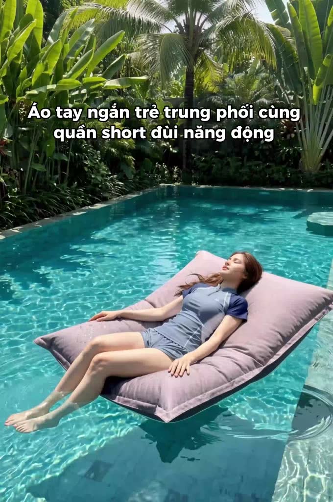Bộ bikini nữ kín đáo quần 2 lớp năng động đi biển - Bikini Passport - BS572_BU | BigBuy360 - bigbuy360.vn