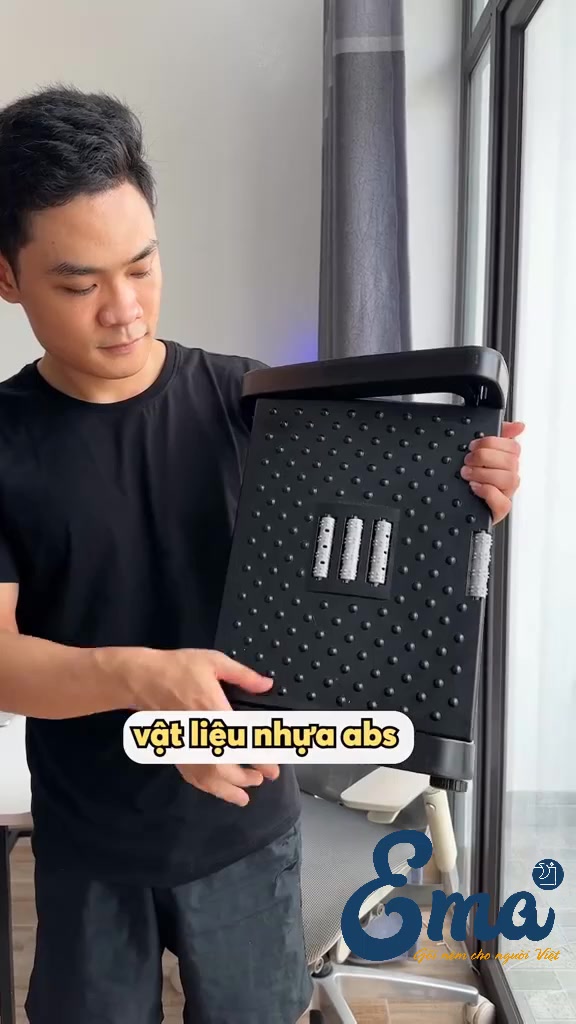 Ghế gác chân văn phòng công thái học EMA - Kệ kê chân có con lăn massage chỉnh độ cao chống mỏi | BigBuy360 - bigbuy360.vn