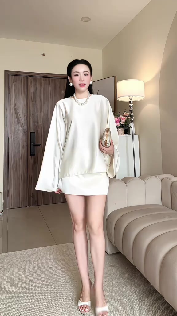 (BIGSIZE) VN128 SET ÁO LỤA SANG CHẢNH BASIC QUÝ PHÁI PHỐI CHÂN VÁY CHỮ A NHẸ NHÀNG BY CARROTSHOP | BigBuy360 - bigbuy360.vn