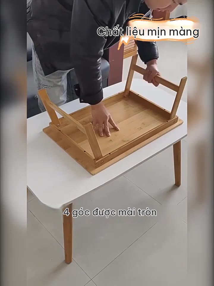 Bàn Học Đa Năng Gấp Gọn Bằng Tre 55cm Cao Cấp Tre Tự Nhiên Bàn Ăn Sáng Trên Giường Siêu Nhỏ Gọn | BigBuy360 - bigbuy360.vn