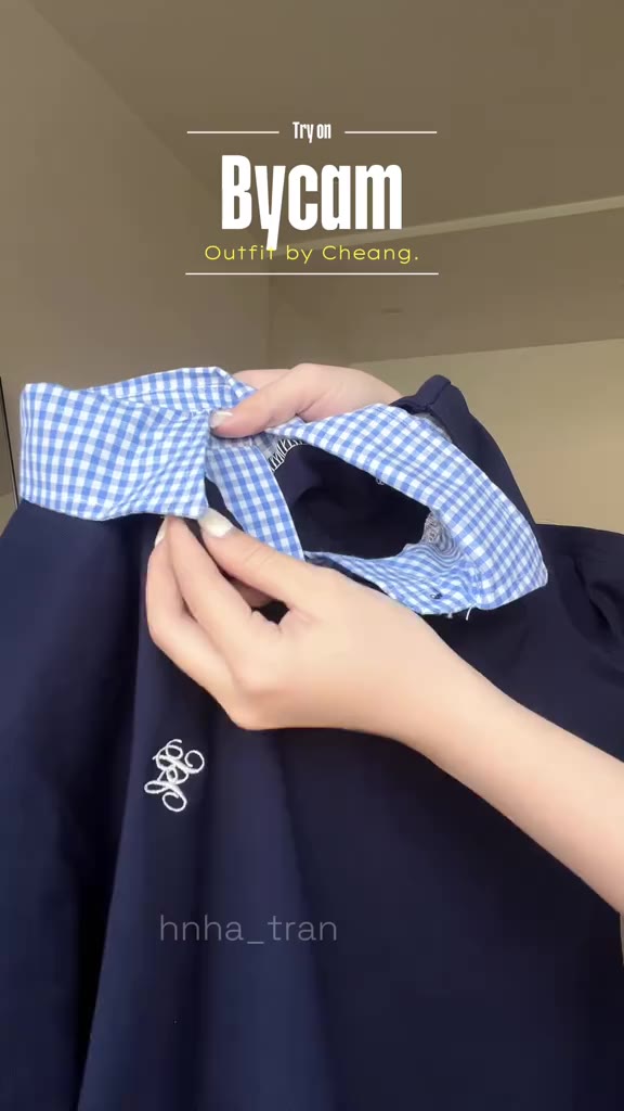 Áo Kiểu Nữ Phối Sơ Mi Caro 𝑩𝒚𝒄𝒂𝒎𝒄𝒂𝒎 Ngắn Tay Tôn Dáng Nữ Tính Hàn Quốc AKN005 | BigBuy360 - bigbuy360.vn