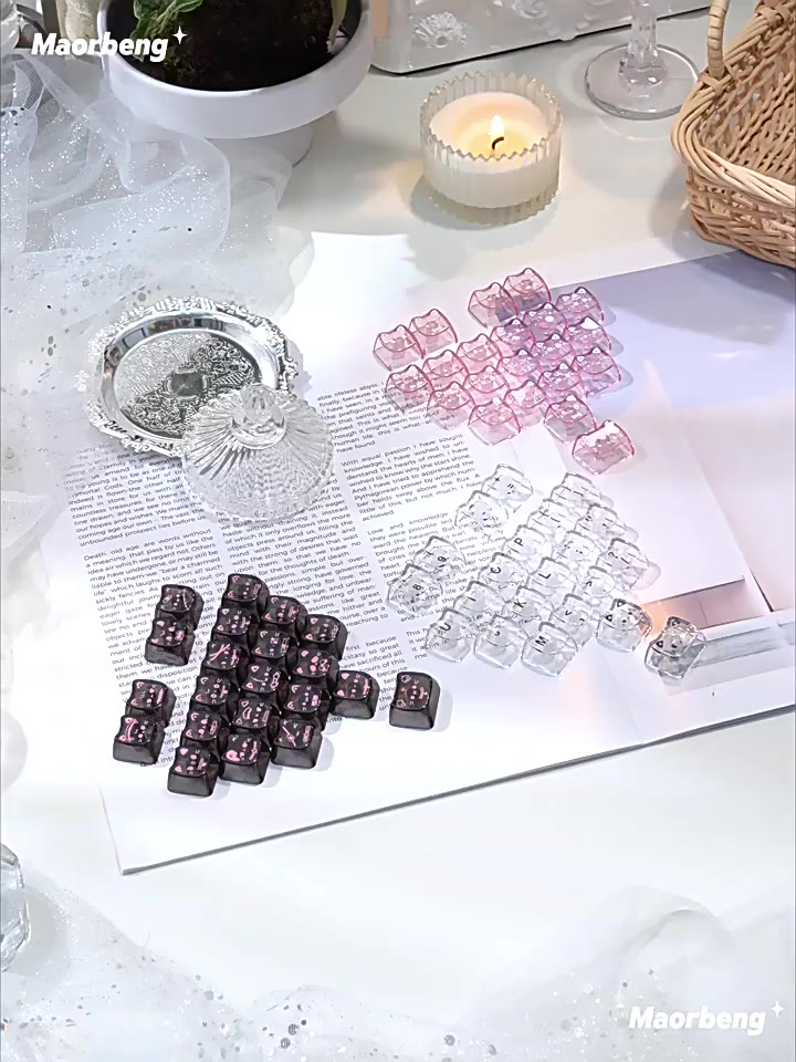 Keycap đầu mèo xuyên led 21 nút PC họa tiết Meoberg | BigBuy360 - bigbuy360.vn