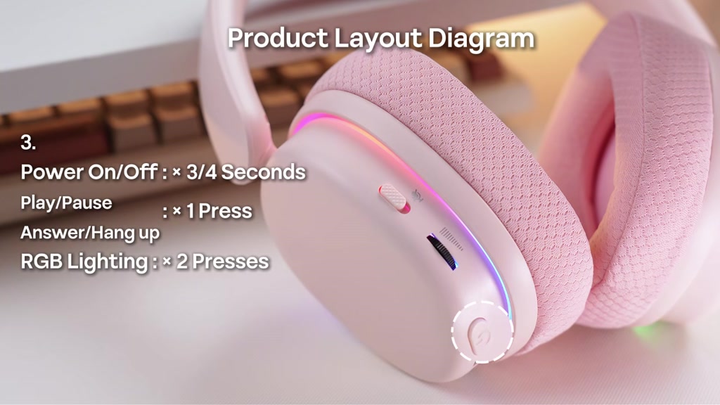 Tai nghe Không Dây Gaming AULA G7 pro - Hỗ trợ app tùy chỉnh - Có mic đàm thoại - 3 mode kết nối | BigBuy360 - bigbuy360.vn