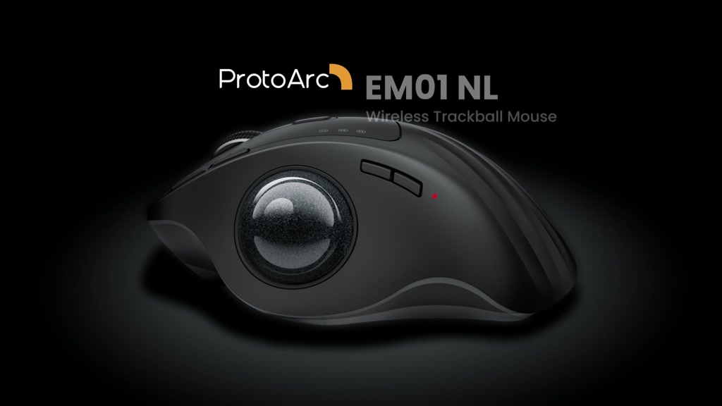 ProtoArc EM01 NL Chuột Trackball Công Thái Học Không Dây 2.4G + Bluetooth, Sạc Lại - BH 2 Năm | BigBuy360 - bigbuy360.vn