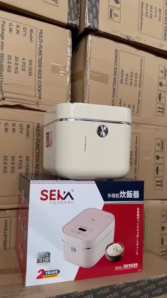 Nồi cơm điện giảm đường Seka SK1039, dung tích 2L công suất 900W lòng nồi inox 304, nấu cơm dẻo ngon | BigBuy360 - bigbuy360.vn