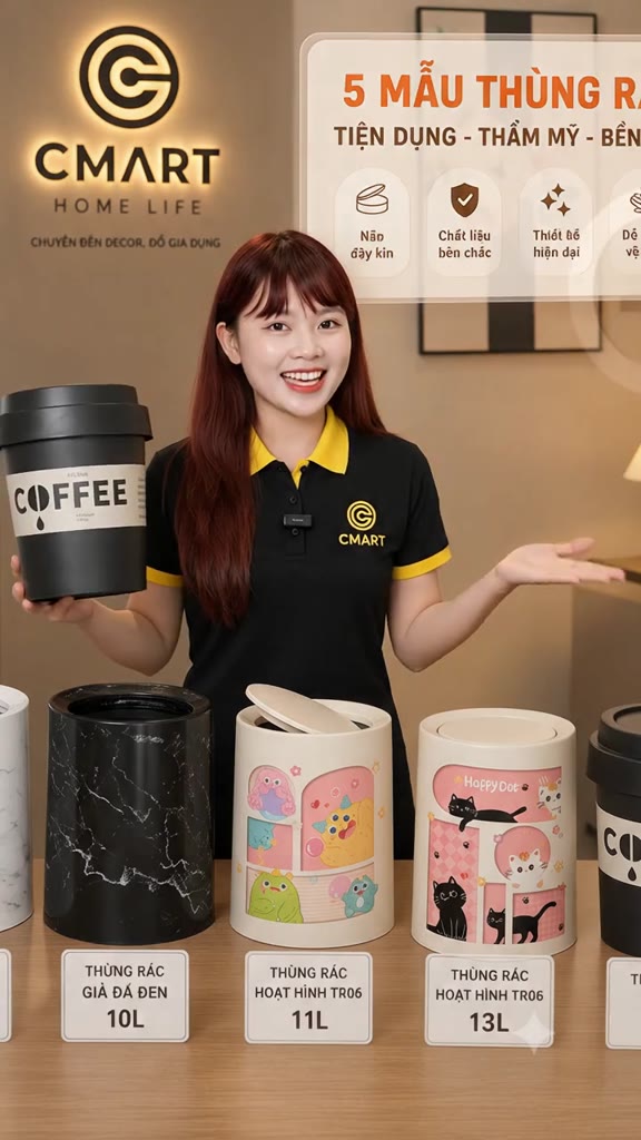 𝐂𝐌𝐀𝐑𝐓.𝐆𝐢𝐚 𝐝𝐮̣𝐧𝐠 Thùng Rác Hoạt Hình Phong Cách Dễ Thương TR06 | BigBuy360 - bigbuy360.vn