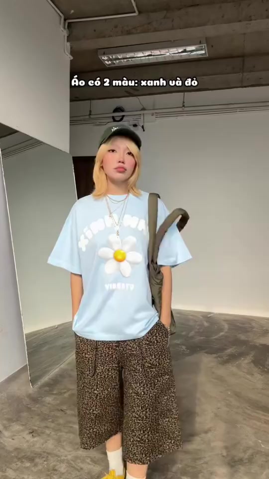 Áo Thun Local Brand " Xinh Như Hoa ", Áo Thun Boxy Form Rộng Unisex 250Gsm 100% Cotton VIBESTU | BigBuy360 - bigbuy360.vn
