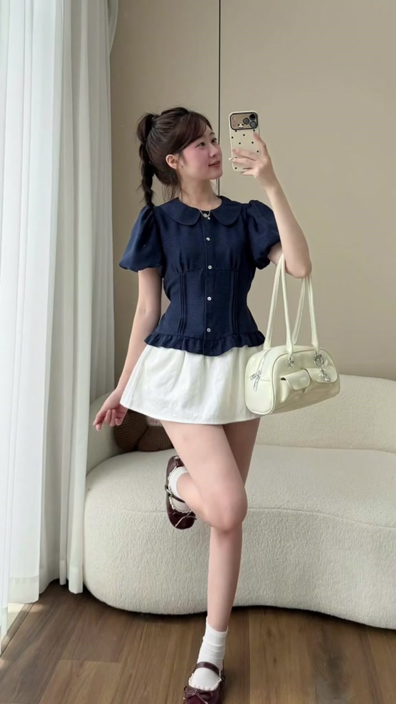 Áo Kiểu Cổ Sen Cúc Dọc Viền Bèo A930 Su Chang Thời Trang Nữ | BigBuy360 - bigbuy360.vn