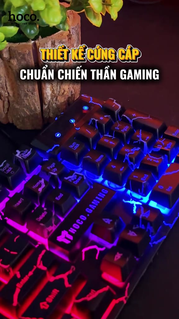 Bàn Phím Gaming Hoco GM701 Cao Cấp, Đèn LED 7 Màu, Bàn Phím Membrane Chơi Game Có Dây Cho PC Laptop Bàn Phím Gaming | BigBuy360 - bigbuy360.vn