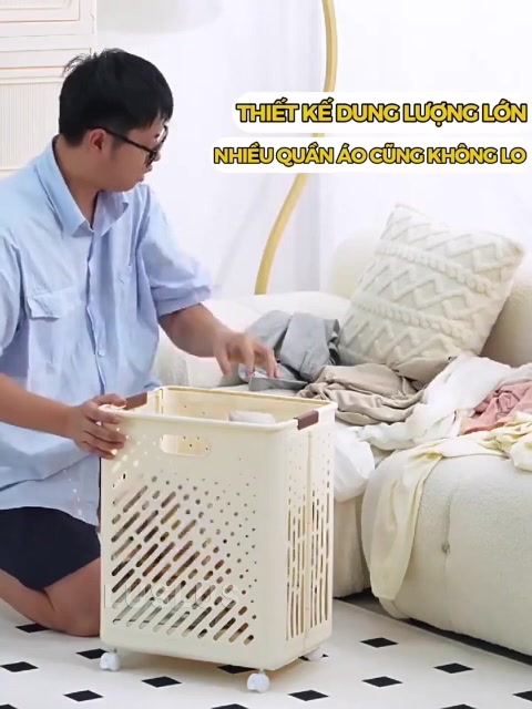 LUS Giỏ Đựng Quần Áo Bẩn Đa Năng Giỏ Đựng Quần Áo Gia Đình Gấp Gọ Giỏ Đựng Đồ Bằng Nhựa Có Tay Cầm | BigBuy360 - bigbuy360.vn