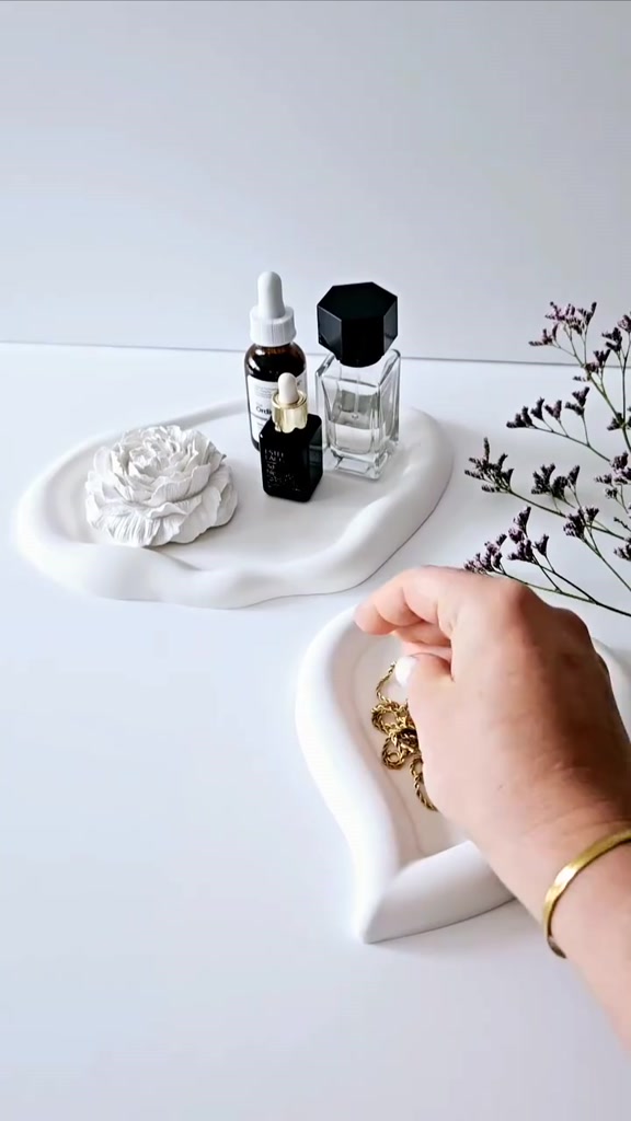 Khay thạch cao decor trang trí, đựng phụ kiện, trang sức, nến thơm, làm quà tặng KINKIN Decor | BigBuy360 - bigbuy360.vn