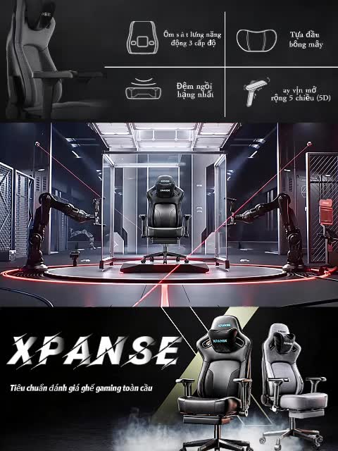 Ghế gaming Xpanse X7 Hệ thống tựa lưng bionic đẩy chuẩn xác động thái, ghế công thái học ghế tựa lưng ghế làm việc | BigBuy360 - bigbuy360.vn