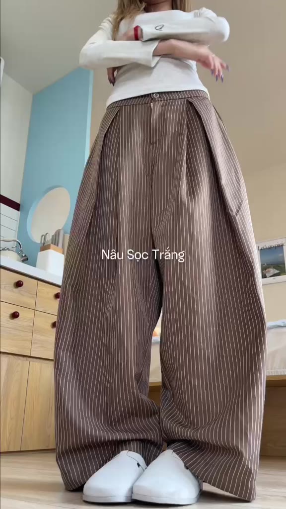 Quần Dài Kẻ Sọc Ống Rộng Outerity Striped / Form Rộng Unisex Mềm Mịn Thoáng Mát Nam Nữ | BigBuy360 - bigbuy360.vn