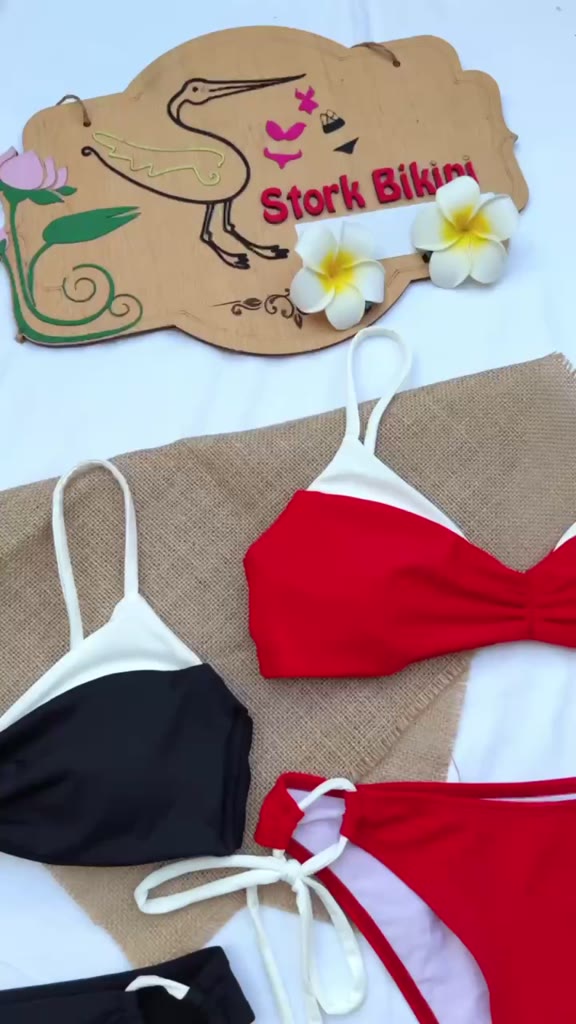 STORK BIKINI - Bikini hot trend 2026, Bikini tam giác basic viền trắng | BigBuy360 - bigbuy360.vn