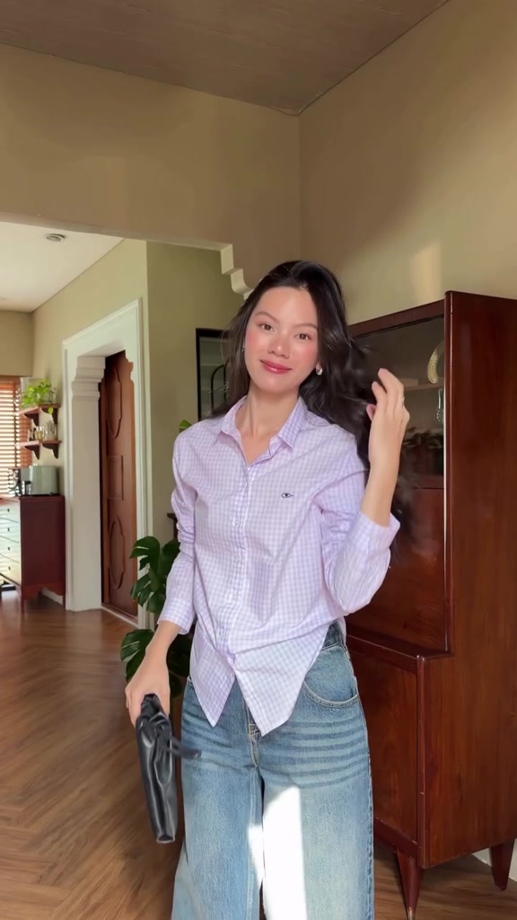 TheBlueTshirt - Áo sơ mi tay dài phom regular nữ - The A Classic Shirt - Women | BigBuy360 - bigbuy360.vn
