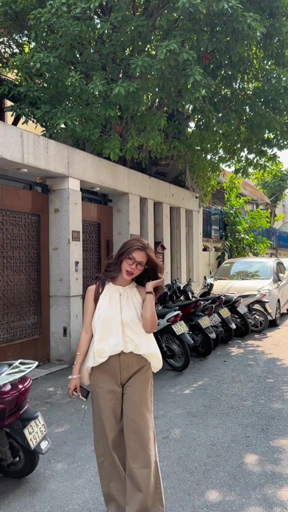 (Hàng L1, Sẵn) Áo yếm dáng bí phồng, tơ gió nhăn mỏng mùa hè Suzy Top. | BigBuy360 - bigbuy360.vn