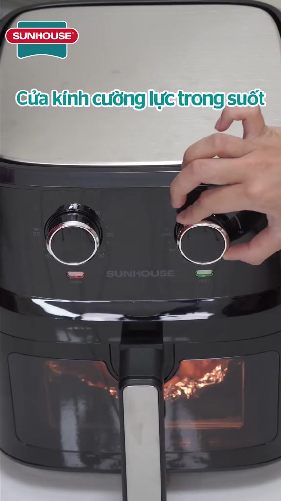 NỒI CHIÊN KHÔNG DẦU SUNHOUSE 6.5L, 9L (SHD4030, SHD4037)  bảo hành toàn quốc 1 năm | BigBuy360 - bigbuy360.vn