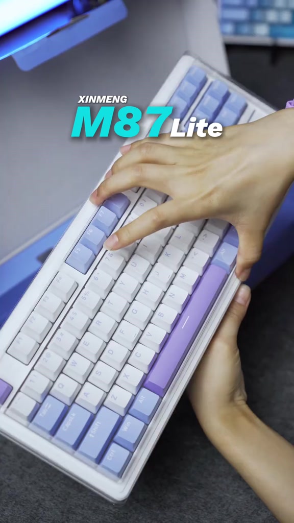 Bàn phím cơ Xinmeng M87 Lite - Bàn phím cơ layout TKL,  Led RGB, Pin 5000mAH, Bàn phím Hotswap 3 mode kết nối | BigBuy360 - bigbuy360.vn