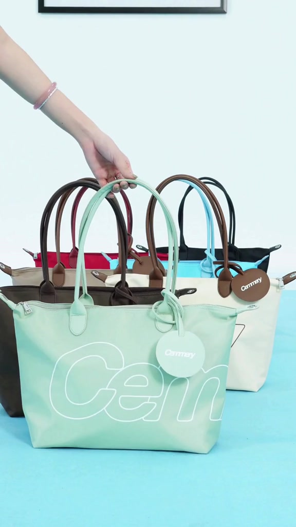 Túi Tote CEMMERY Brand Chính Hãng Line Tote Vải Dù Phối Da Đựng Được Laptop 15 Inch 6 Màu | BigBuy360 - bigbuy360.vn
