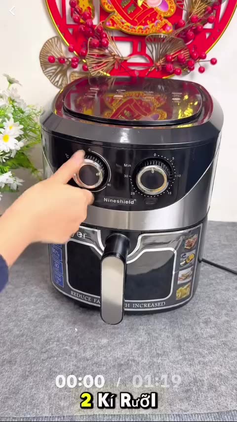 Nồi Chiên Không Dầu KB5005M Nineshield 12L Sử Dụng Công Nghệ Rapid Air - Bảo Hành 12 Tháng | BigBuy360 - bigbuy360.vn