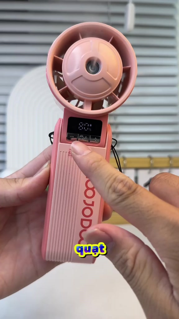 Quạt Phun Sương GOOJODOQ Động Cơ 9526 RPM, Gió Mạnh 8.6m/s, 100 Tốc Độ, Phun Sương Dưỡng Ẩm, Pin 3600mAh Dùng 11.5 Giờ | BigBuy360 - bigbuy360.vn