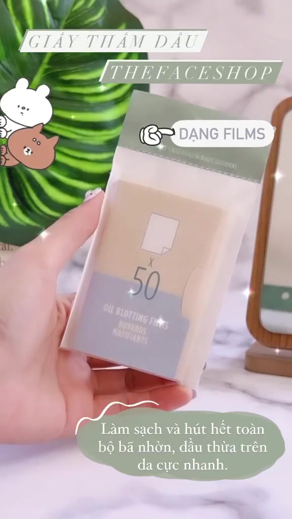 Giấy Thấm Dầu Dạng Phim Thefaceshop Oil Blotting Films 50 Miếng / Túi | BigBuy360 - bigbuy360.vn