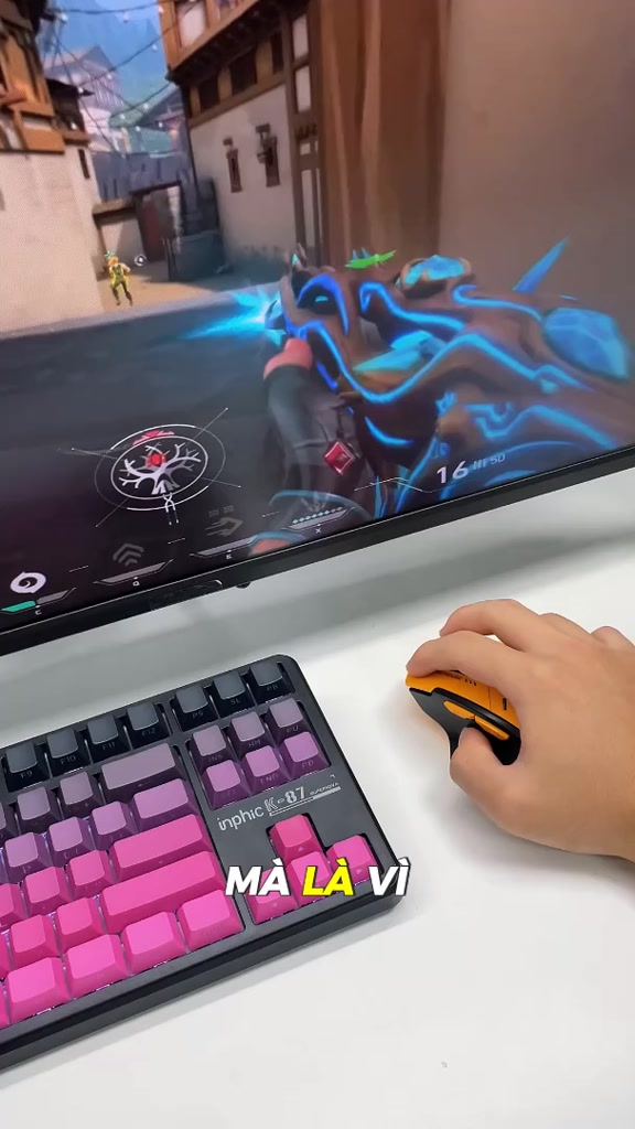 Chuột không dây bluetooth SIDOTECH INPHIC A9 gaming máy tính 6 nút silent tắt âm led hiển thị pin gundam công thái học | BigBuy360 - bigbuy360.vn