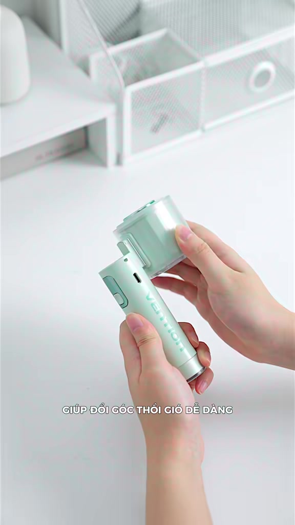 Quạt Cầm Tay Vention 100 Cấp Độ Gió, Pin 3000mAh 8H, Gập 90°, LED Hiển Thị, Tặng kèm dây đeo | BigBuy360 - bigbuy360.vn