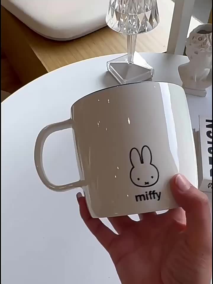 🐰 Ly sứ Miffy Hàn Quốc700ml-600ml-500ml☕ Dễ thương, dung tích lớn, cốc sữa cà phê văn phòng | BigBuy360 - bigbuy360.vn