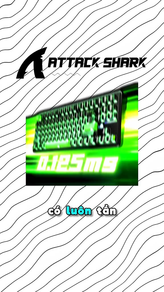 Bàn Phím Cơ Không Dây Ziyou Attack Shark X87 Ultra LED RGB, Dongle 8K, Màn Hình Matrix, Pin 10000mAh | BigBuy360 - bigbuy360.vn