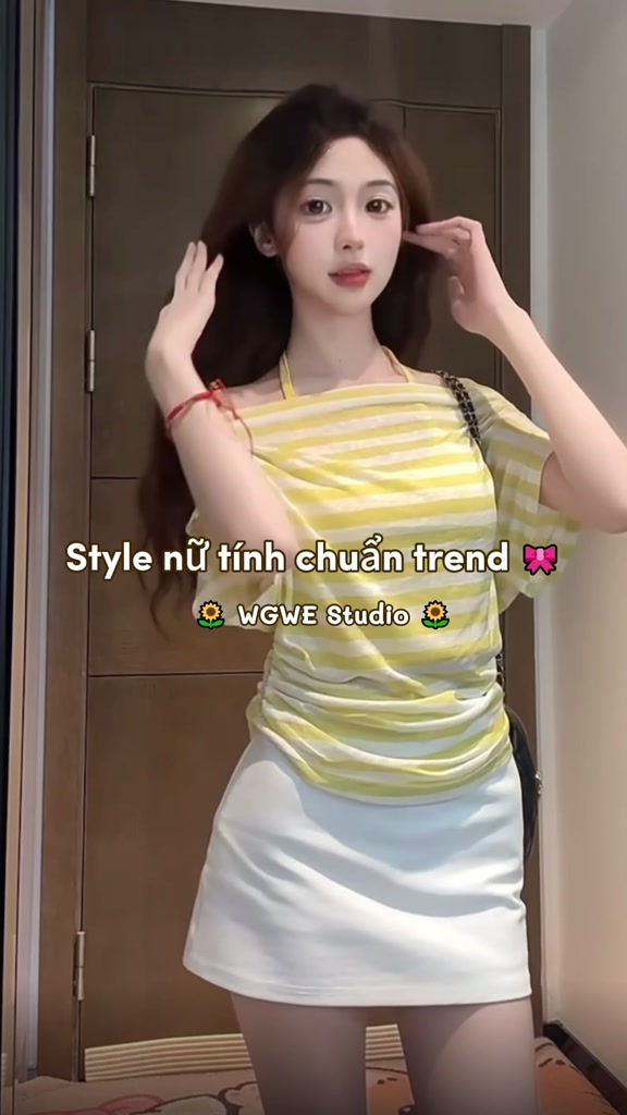 (Sẵn Xanh) Set Áo Trễ Vai Nữ WGWE Studio Kèm Bra Lót Đệm Ngực – Chất Thun Giấy Mỏng, Form Rộng 9115 | BigBuy360 - bigbuy360.vn