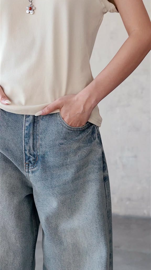 Quần Jeans Nữ LENCLOTHING Q1576-00 - Quần Cullotes Lật Lai Wash | BigBuy360 - bigbuy360.vn