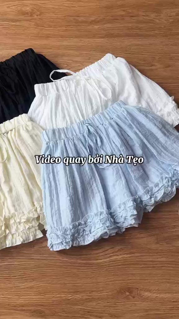 [HÀNG L1 CÓ SẴN] Chân váy ngắn VOAN TƠ phối bèo 3 TẦNG gấu váy cạp chun co giãn “XUMIN” | BigBuy360 - bigbuy360.vn