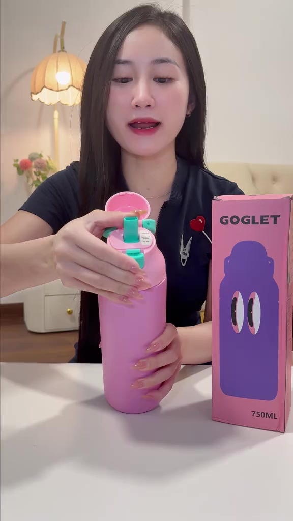 Bình Giữ Nhiệt GOGLET 750ml Có Ống Hút, Bên Trong Inox 304 - Mở Nắp 1 Chạm, Uống Trực Tiếp, Giữ Nóng Lạnh | BigBuy360 - bigbuy360.vn