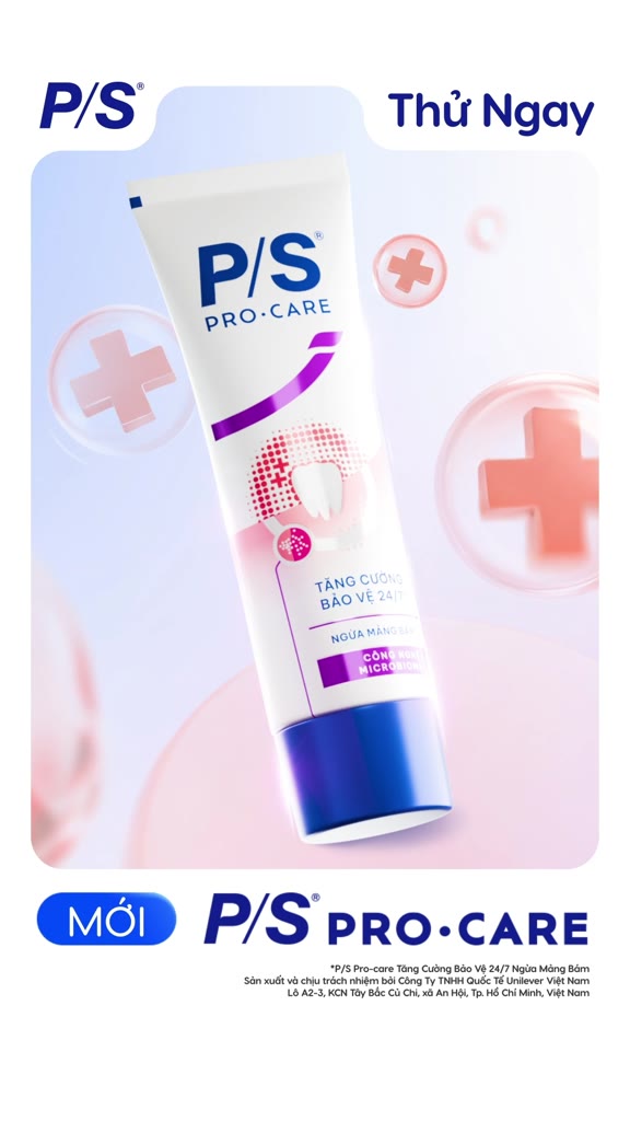 [MỚI] Kem Đánh răng P/S Pro-Care với hàng tỉ ion hoạt tính hỗ trợ lợi khuẩn 150g | BigBuy360 - bigbuy360.vn