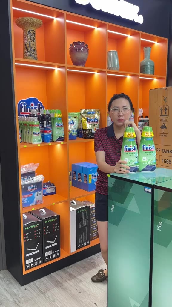 Viên Rửa Bát Finish Quantum All in1 Túi 64 Viên Làm Sạch Dầu Mỡ Cho Máy Rửa Bát Sạch Sâu & Bóng Sáng - Bếp Dương Gia | BigBuy360 - bigbuy360.vn
