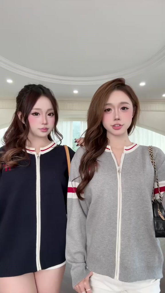 [SVIP] HTIQUE - UNTOLD Ra Mắt Áo Khoác cardigan Len Dệt Kim Nam Nữ Dài Tay Khóa Kéo Phối Sọc, Áo Khoác Len LD03 | BigBuy360 - bigbuy360.vn