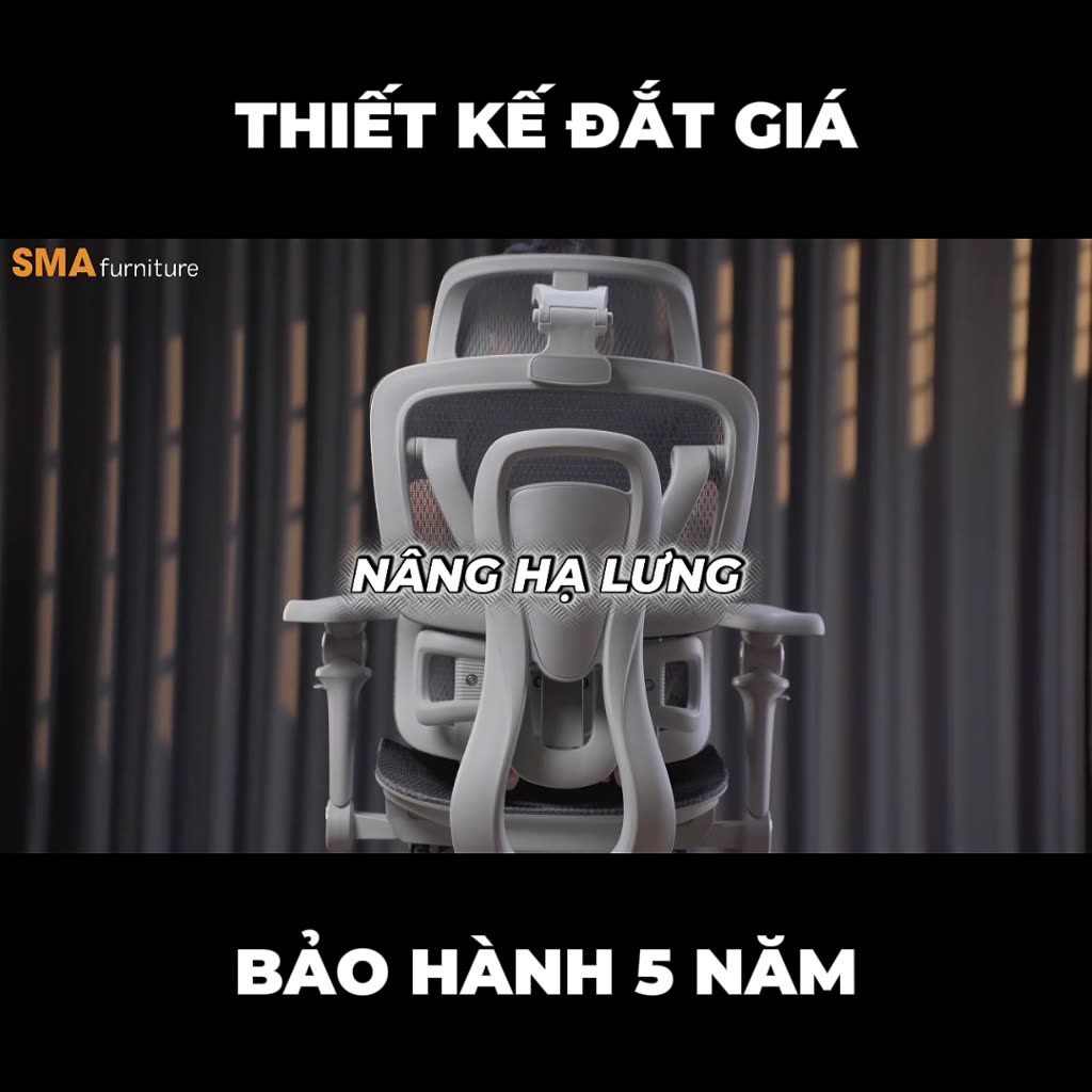 Ghế công thái học SMA Furniture Tanji, Tựa lưng 2D cực Fit, ngả ghế 135 độ, piston class 4 | BigBuy360 - bigbuy360.vn