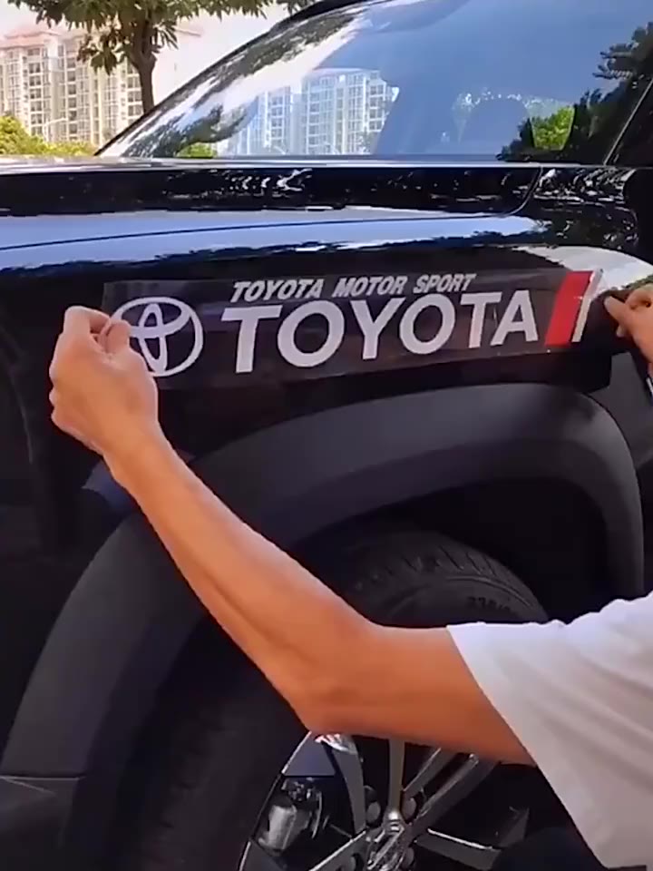 Bộ 02 Tem dán xe ô tô, trang trí cửa xe ô tô các hãng