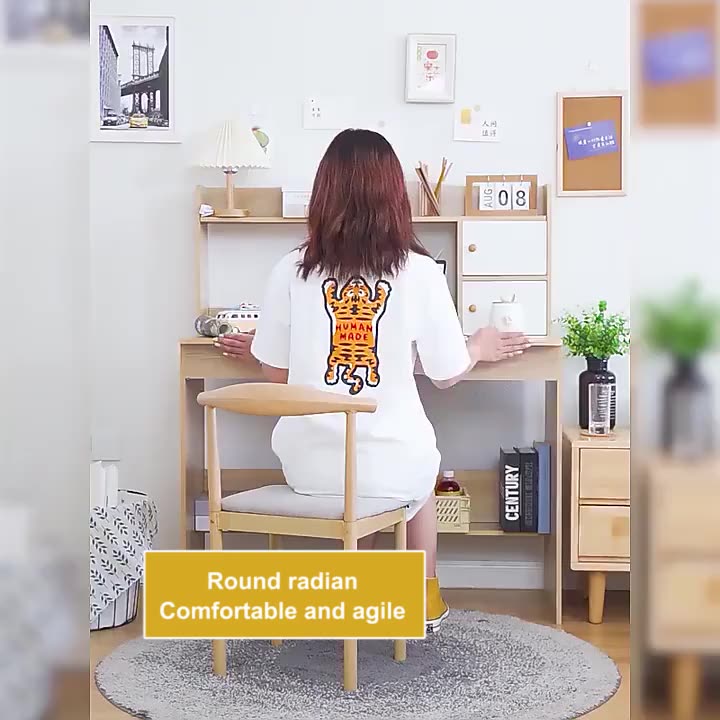 HUHU Bàn Học Sinh Viên Có Kệ Sách Kệ sách gỗ có thể đặt máy tính đa chức năng lưu trữ | BigBuy360 - bigbuy360.vn