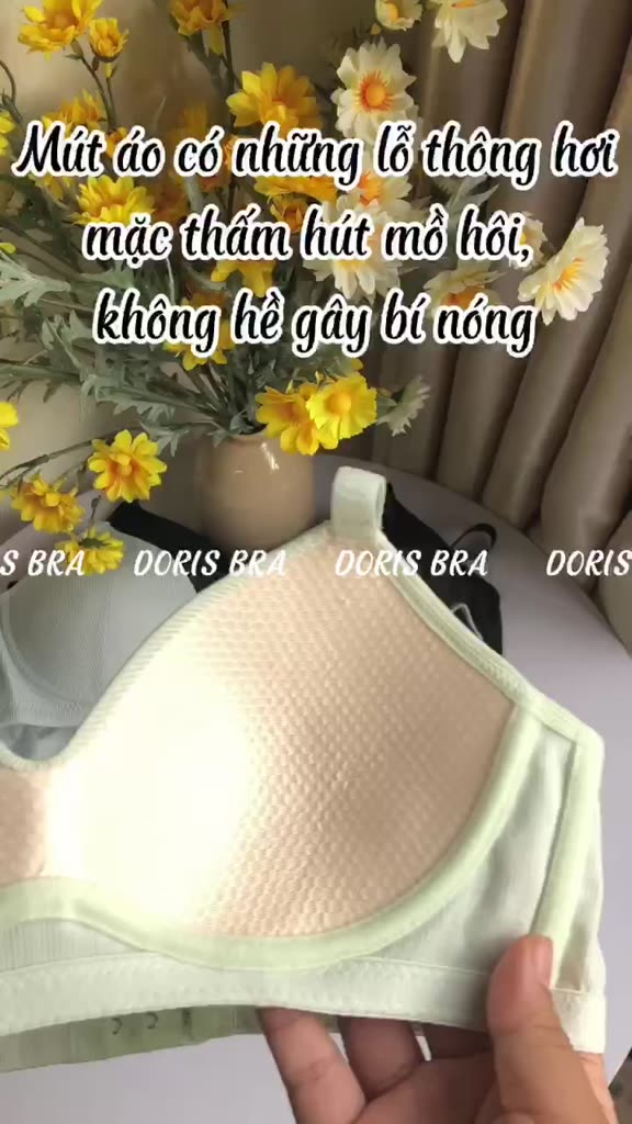 Áo lót nữ đệm mỏng DORIS AL625, Áo ngực học sinh không gọng cotton gân tăm đệm mỏng vạt chéo sexy mềm mại | BigBuy360 - bigbuy360.vn