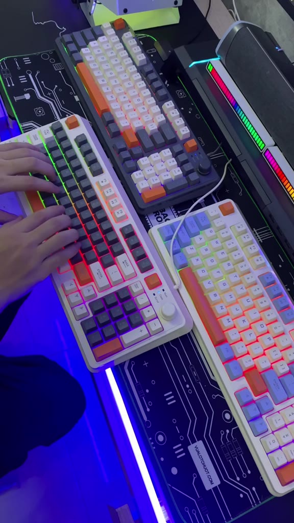 Bàn Phím Máy Tính Gaming LED ZiyouLang K82 Phím Bấm Êm Gõ Giảm Ồn, Có Núm Xoay Cao Cấp | BigBuy360 - bigbuy360.vn