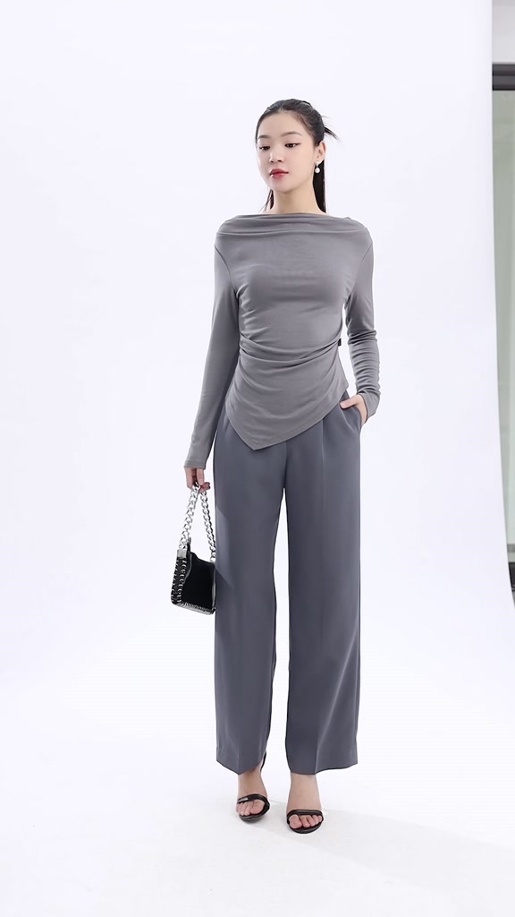 Áo Thun 𝐂𝐂𝐇𝐀𝐓 Kiểu Lệch Vai Gấu Vát Dáng Ôm Chất Vải Mềm Mịn Co Giãn 4 Chiều 23TDC2005OT | BigBuy360 - bigbuy360.vn