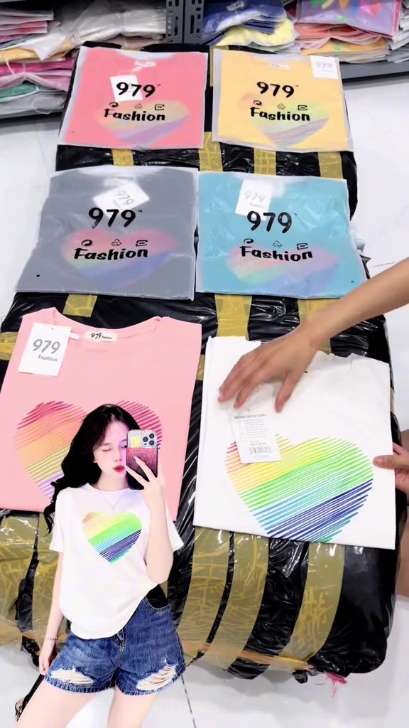 [40~70kg] Áo Thun Thái Nữ Cotton 100% Mềm Mịn Mát [Mã A43] Phong Cách, Cá Tính, Độc Đáo [Tim Sọc] | BigBuy360 - bigbuy360.vn