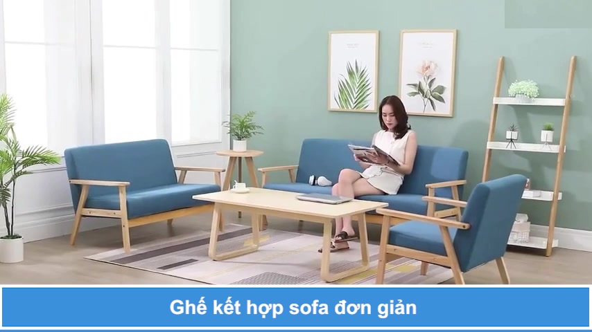HEINO Ghế sofa đôi dài gỗ thư giãn có khoá kéo vệ sinh, chịu tải 600kg vải nhung cao cấp | BigBuy360 - bigbuy360.vn