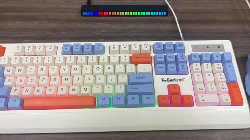 Bàn phím giả cơ KM900 thế hệ mới phối màu cực đẹp đèn led xuyên phím dành cho game thủ | BigBuy360 - bigbuy360.vn