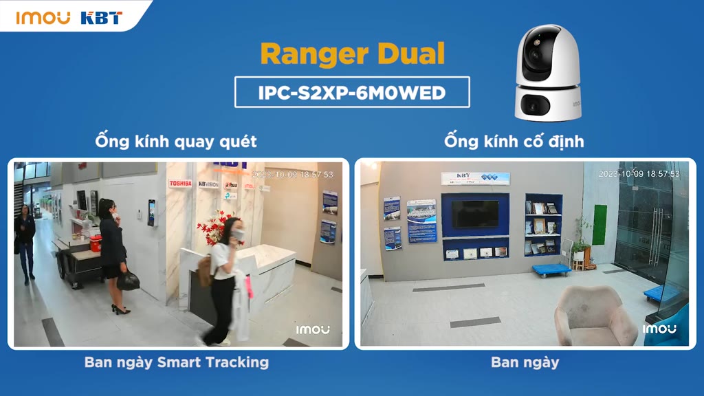Camera Wifi IMOU 2 Mắt Ranger Dual Pro S2XEP 6MP/10MP, S2XP, Xoay 360 Độ, Đàm Thoại 2 Chiều, Có Màu Ban Đêm | BigBuy360 - bigbuy360.vn